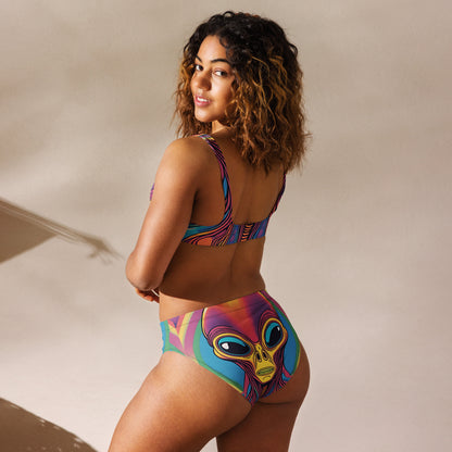 Space Alien high-waisted bikini