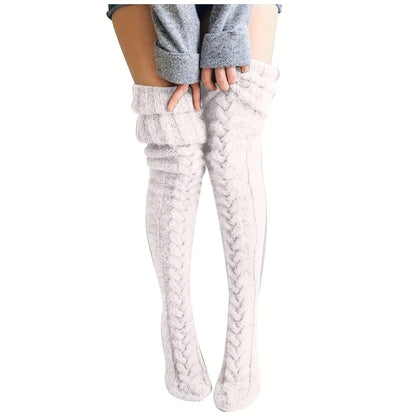 Cozy Knitted Thigh High Socks