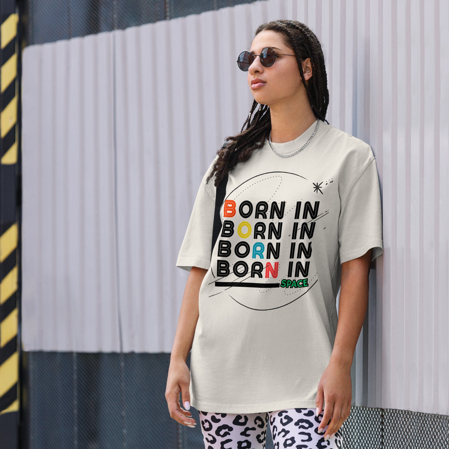 Oversized Born In Space T-shirt